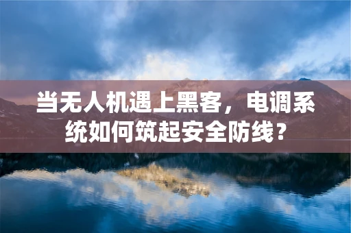 当无人机遇上黑客，电调系统如何筑起安全防线？