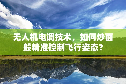 无人机电调技术，如何炒面般精准控制飞行姿态？