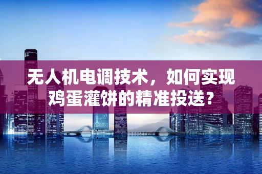 无人机电调技术，如何实现鸡蛋灌饼的精准投送？