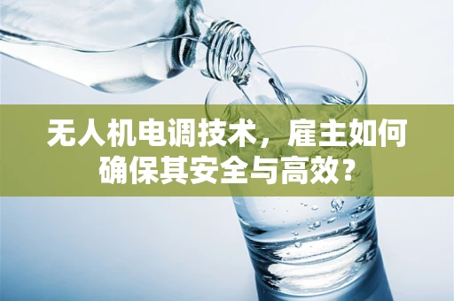 无人机电调技术，雇主如何确保其安全与高效？