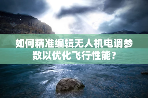 如何精准编辑无人机电调参数以优化飞行性能？