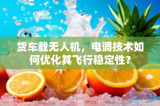 货车载无人机，电调技术如何优化其飞行稳定性？