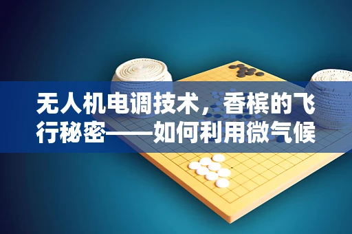 无人机电调技术，香槟的飞行秘密——如何利用微气候条件优化无人机性能？