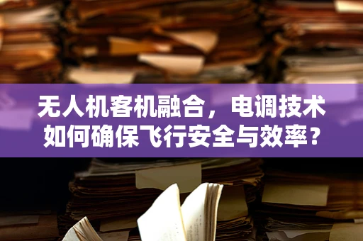 无人机客机融合，电调技术如何确保飞行安全与效率？