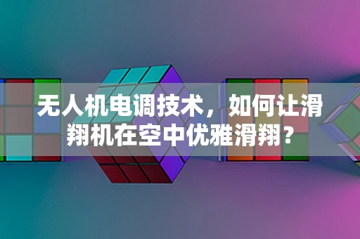 无人机电调技术，如何让滑翔机在空中优雅滑翔？